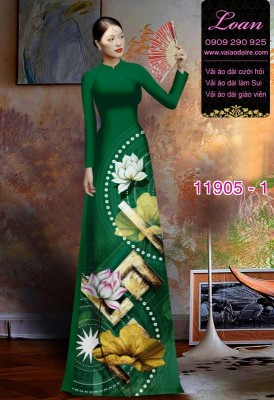 Vải áo dài hoa in 3D-DT 11905
