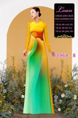 Vải áo dài hoa in 3D-DT 11964