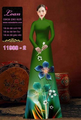 Vải áo dài in hoa 3D-DT 11988