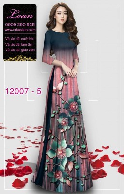 Vải áo dài in hoa 3D-DT 12007