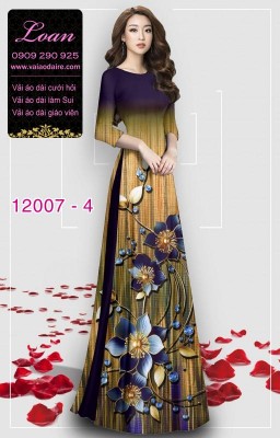 Vải áo dài in hoa 3D-DT 12007