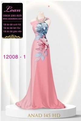 Vải áo dài in hoa 3D-DT 12008
