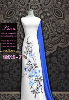Vải áo dài in hoa 3D-DT 12012