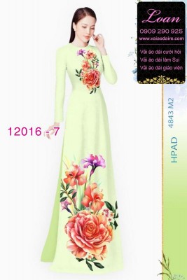 Vải áo dài in hoa 3D-DT 12016