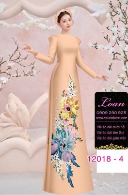 Vải áo dài in hoa 3D-DT 12018