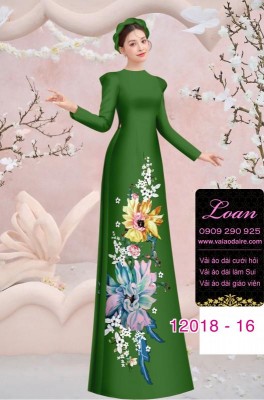 Vải áo dài in hoa 3D-DT 12018