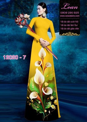 Vải áo dài in hoa 3D-DT 12020