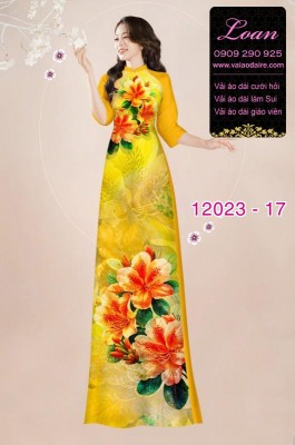 Vải áo dài in hoa 3D-DT 12023