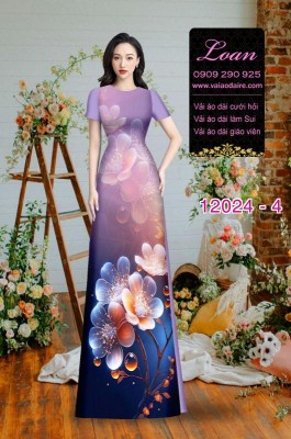 Vải áo dài in hoa 3D-DT 12024