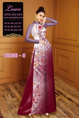 Vải áo dài in hoa 3D-DT 12036