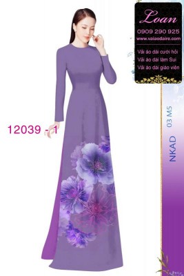 Vải áo dài in hoa 3D-DT 12039