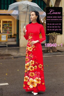 Vải áo dài in hoa 3D-DT 12040