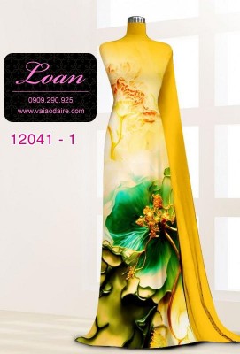 Vải áo dài in hoa 3D-DT 12041