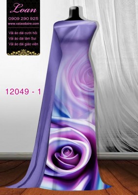Vải áo dài in hoa 3D-DT 12049