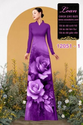 Vải áo dài in hoa 3D-DT 12051