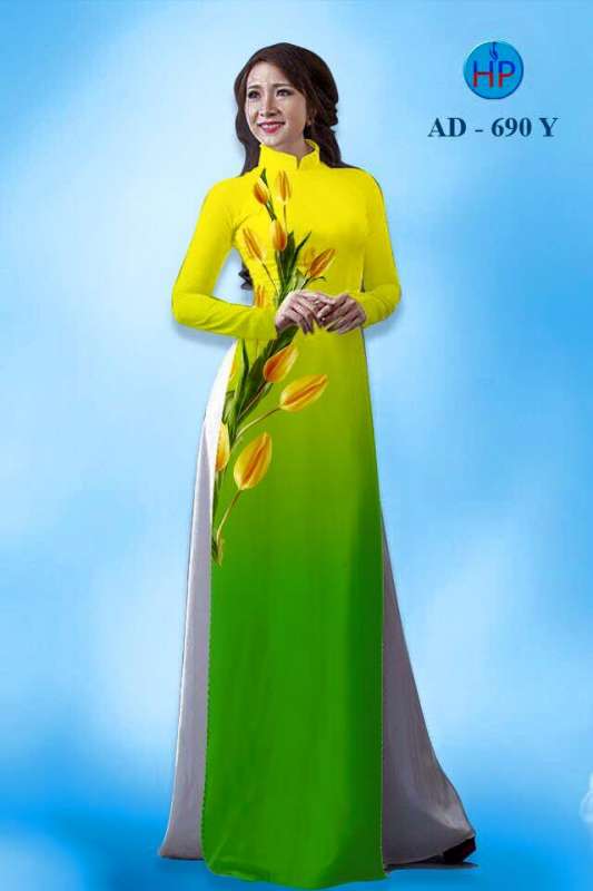 Vải áo dài Hoa 3D