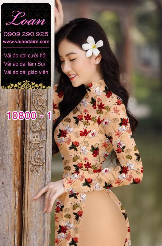 Vải áo dài hoa nhí