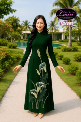 Vải áo dài kết hoa thủy vu-ADK 11297