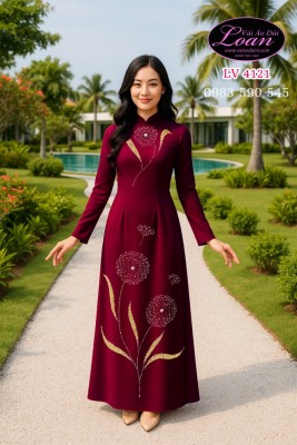 Vải áo dài kết bồ công anh-ADK 11454