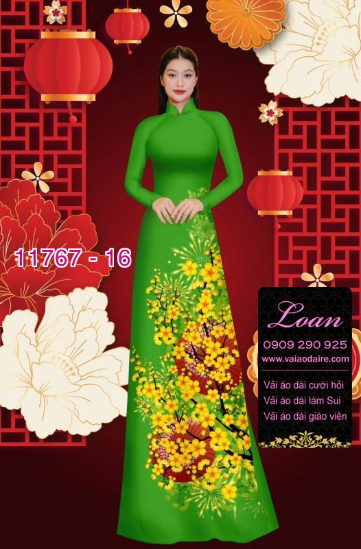 Vải áo dài tết hoa mai Vải áo dài tết hoa mai