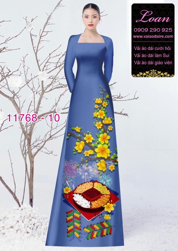 Vải áo dài tết hoa mai Vải áo dài tết hoa mai
