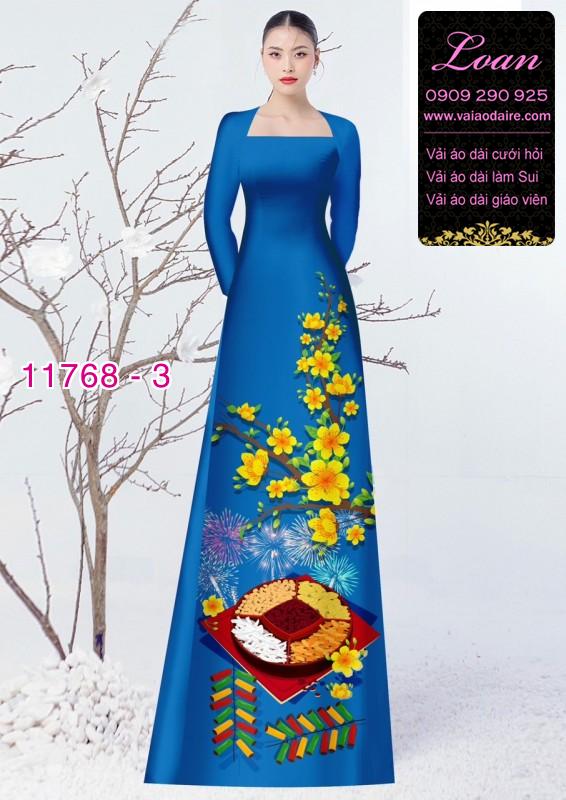Vải áo dài tết hoa mai Vải áo dài tết hoa mai