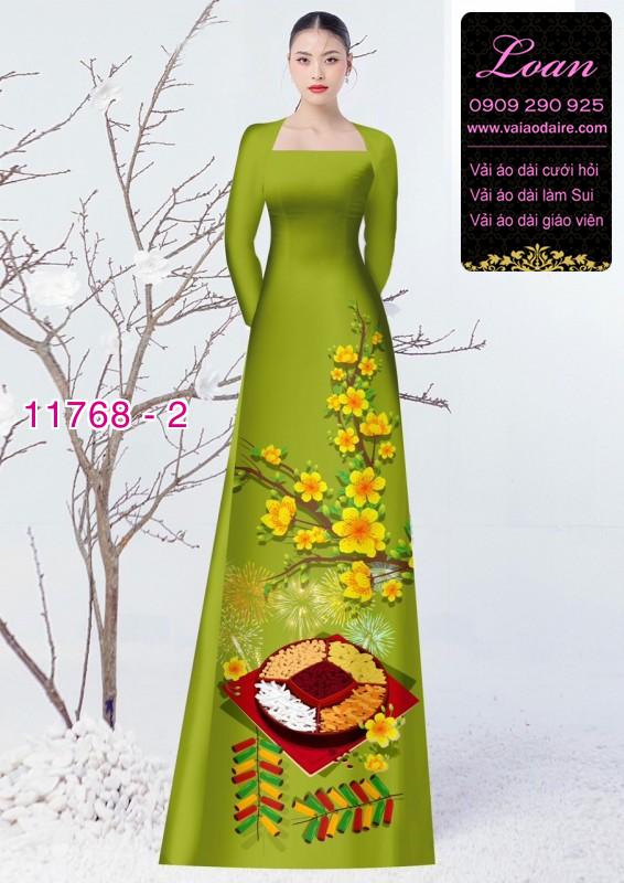 Vải áo dài tết hoa mai Vải áo dài tết hoa mai