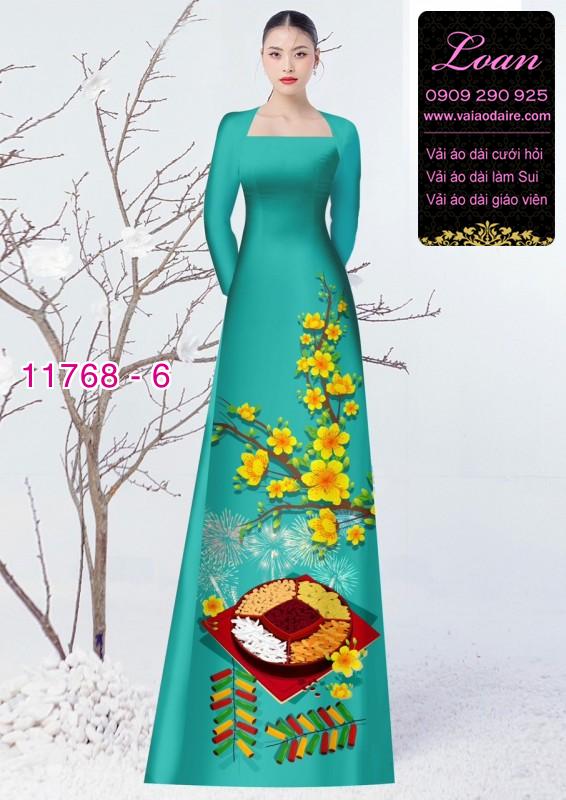 Vải áo dài tết hoa mai Vải áo dài tết hoa mai
