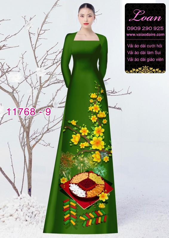 Vải áo dài tết hoa mai Vải áo dài tết hoa mai