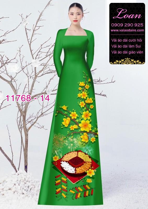 Vải áo dài tết hoa mai Vải áo dài tết hoa mai