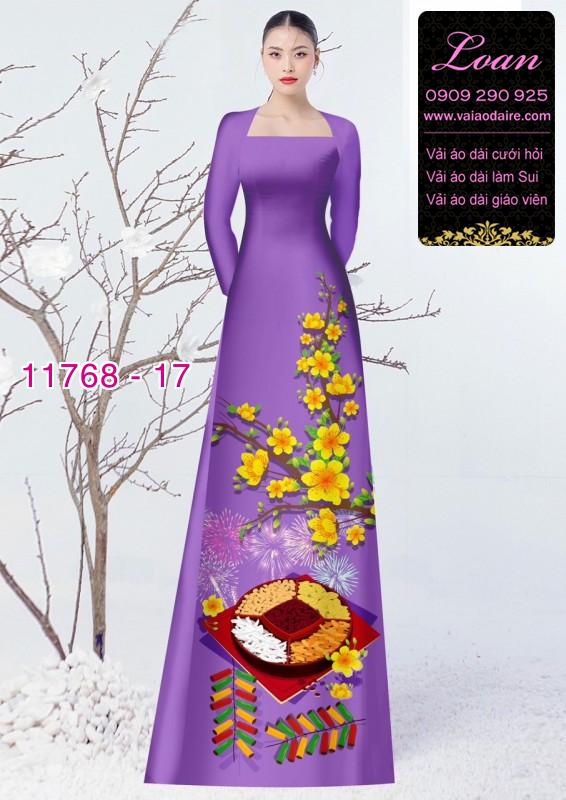 Vải áo dài tết hoa mai Vải áo dài tết hoa mai