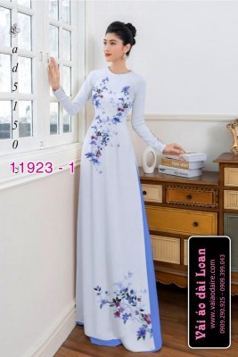 Vải áo dài hoa in 3D-DT 11923