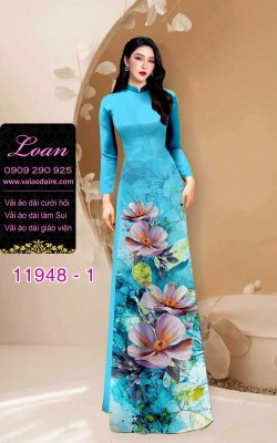 Vải áo dài hoa nhí in 3D-DT 11948