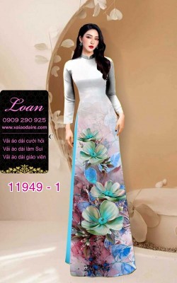 Vải áo dài hoa nhí in 3D-DT 11949