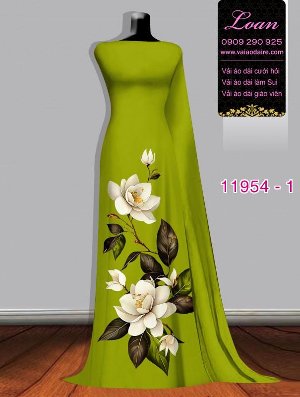 Vải áo dài hoa in 3D