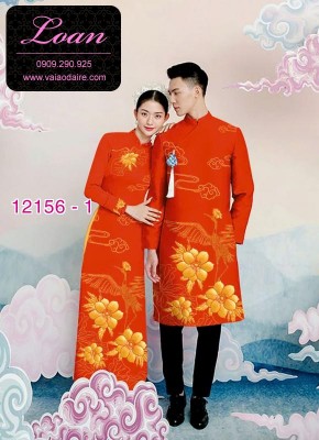 Vải áo dài đôi nam nữ-DT 12156