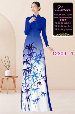 Vải áo dài in hoa 3D-DT 12309