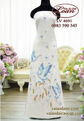 Vải áo dài gấm kết pha lê-ADK 12325