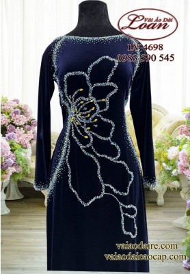 Vải áo dài kết pha lê cao cấp-ADTK 12326