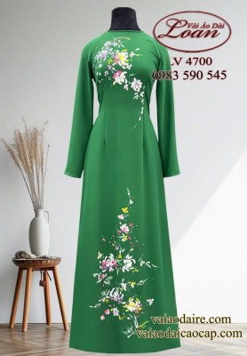 Áo dài vẽ hoa dây-ADTK 12328
