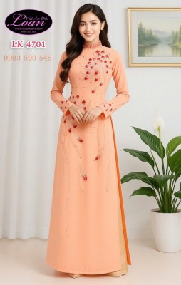 Áo dài kết pha lê cao cấp-ADTK 12329