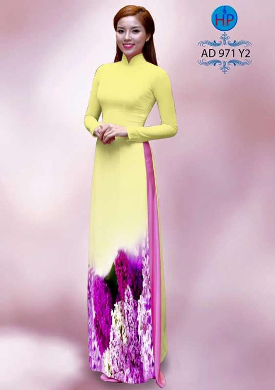 Vải áo dài hoa dưới 3D