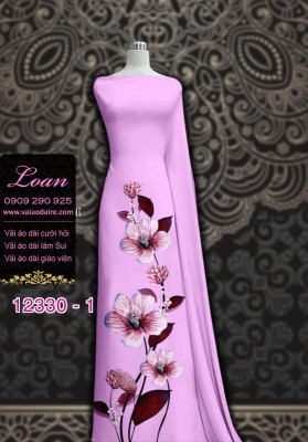 Vải áo dài hoa in 3D-DT 12330
