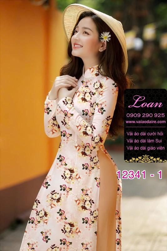 Vải áo dài hoa nhí nhẹ nhàng