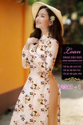 Vải áo dài hoa nhí nhẹ nhàng-DT 12341