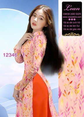 Vải áo dài hoa in 3D-DT 12346