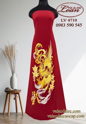 Vải áo dài thêu kết cao cấp-ATK 12368