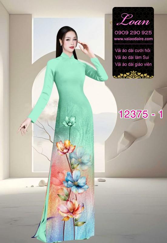 Vải áo dài hoa in 3D nhẹ nhàng