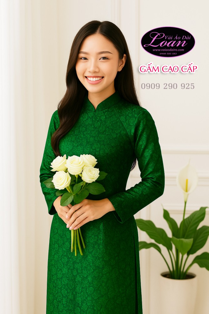 Vải áo dài gấm Thái Tuấn