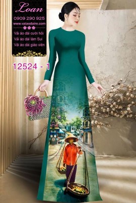 Vải áo dài gánh hàng rong-DT12524